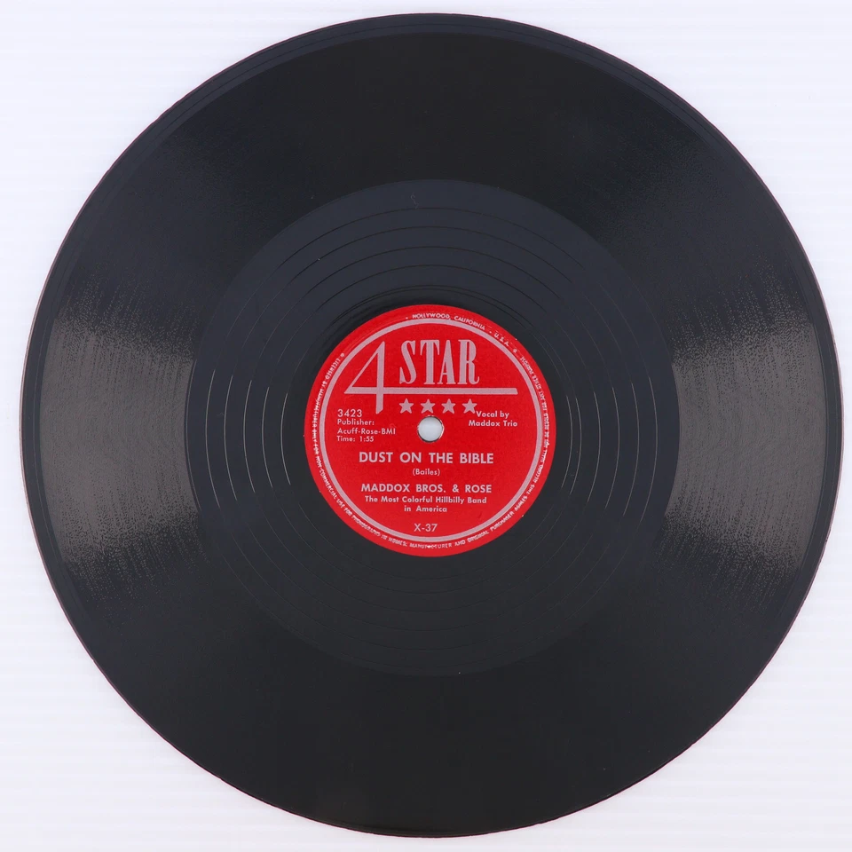 Maddox Bros. & Rose - Precious Memories / Dust On The Bible 78rpm Record X-37 Foto 4 de 4