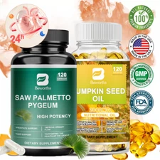 Pumpkin Seed Oil Saw Palmetto-Support Healthy Prostate,Heart Health,Brain Boost
