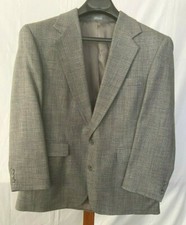 Haggar Gentleman s Fit Imperial Men Grey Sport Coat 40S