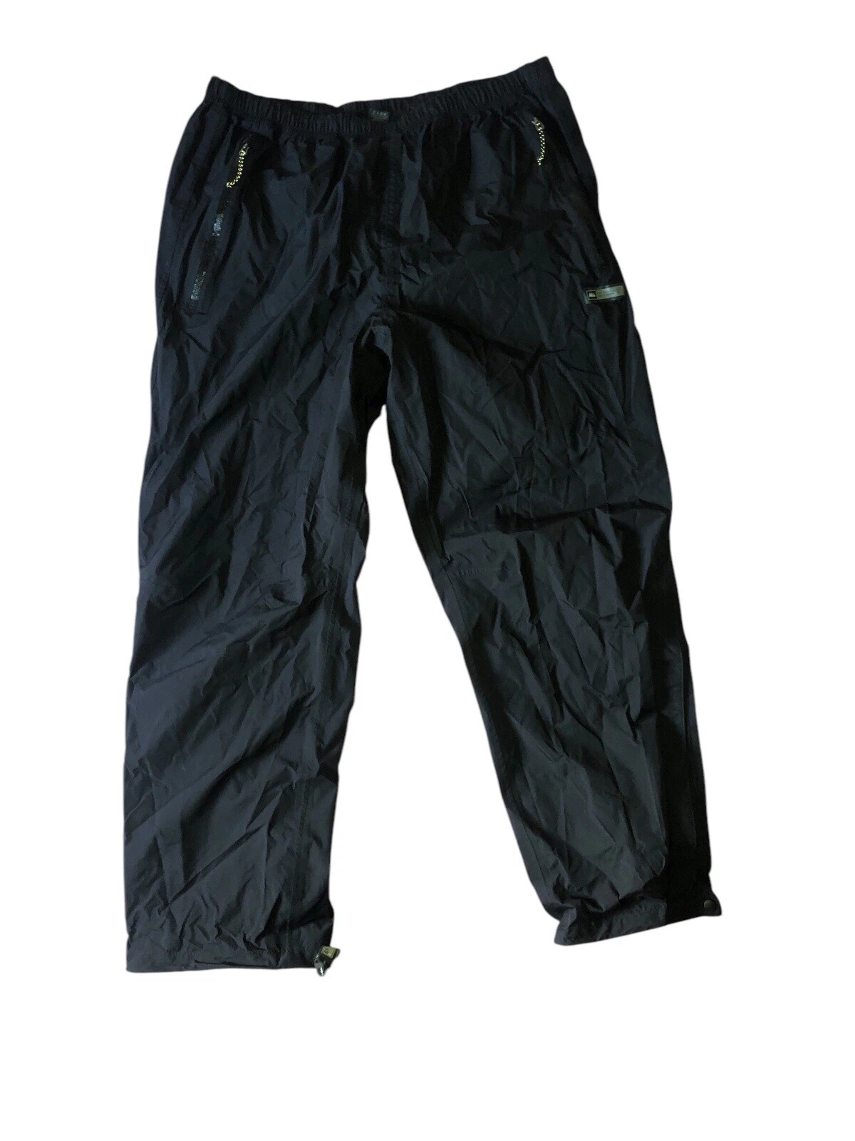 REI Recreational Hiking Pants Equipment Black 100% Nylon Zip Hems XL