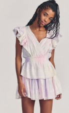 NWT Loveshackfancy  Gwen Dress Multi Tie Dye  XS $395