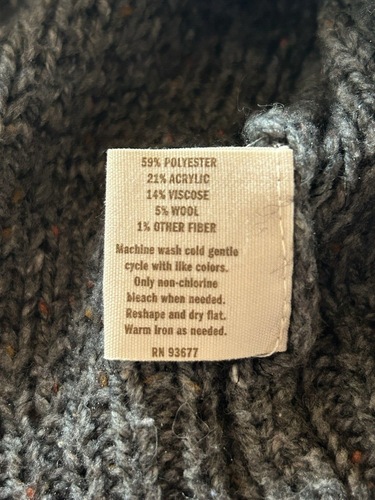 Decree Damen LARGE grau Zopfmuster offen gewebt LAGENLOOK Pullover Pulli gebraucht, in einwandfreiem Zustand - Bild 8 von 13