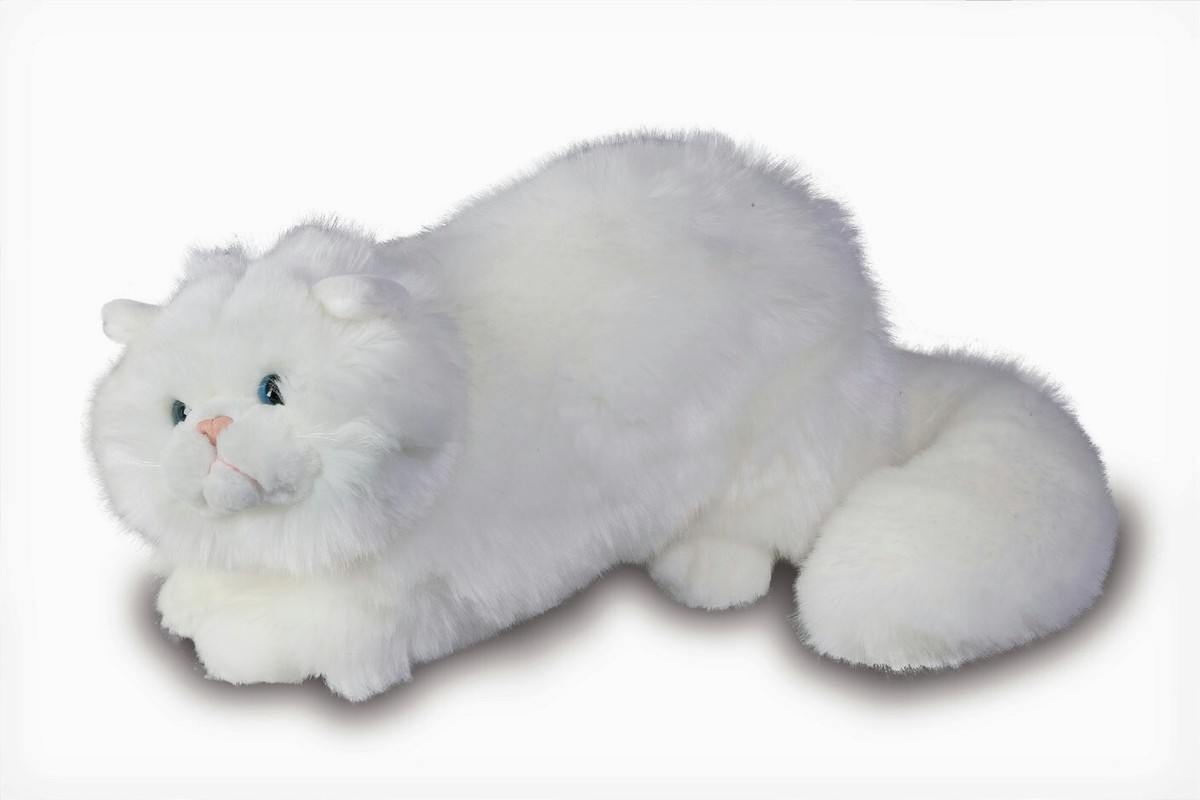 Peluche Chat blanc 30 cm