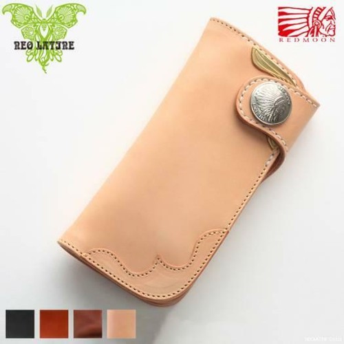 REDMOON Long Wallet S-CW02AYE-M Leather with Concho 7 Colors Made in Japan