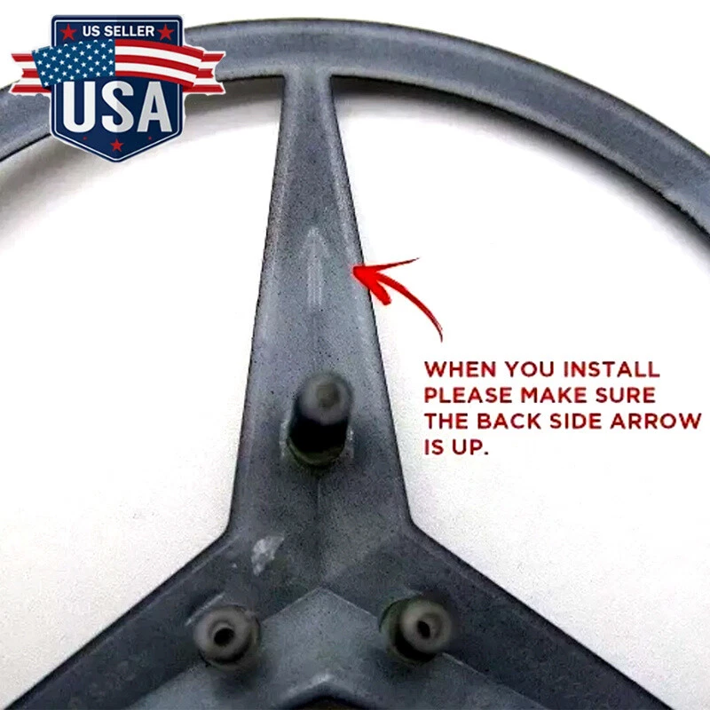 Mercedes-Benz Clase E W213 Negro Brillante Estrella Trasera Insignia E Emblema W213 AMG Clase E Foto 4 de 4