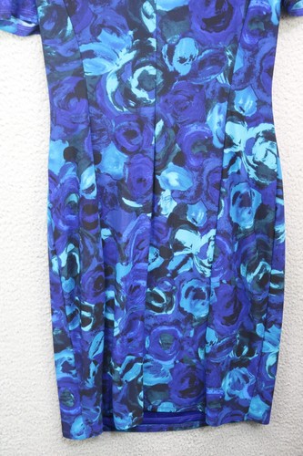 Evan Picone Wrap Floral Ruched Sheath Dress-Size 6-Whimsigoth - Picture 10 of 11