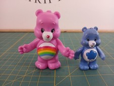 Cheer Bear  Grumpy Bear Care Bear Lot of 2 Plastic PVC Figures