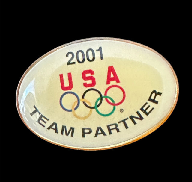 2001 USA Team Partner Five Rings Olympic Oval Lapel Hat Pin 2001 USA Team Partner Five Rings Olympic Oval Lapel Hat Pin