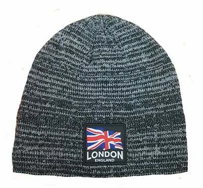 Union Jack Beanie Mütze Herren Damen Erwachsene London England Thermo Winter Woolie