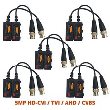 HD 5mp CCTV Video Balun Connectors Passive AHD/TVI/CVI/CVBS Signal Transceivers