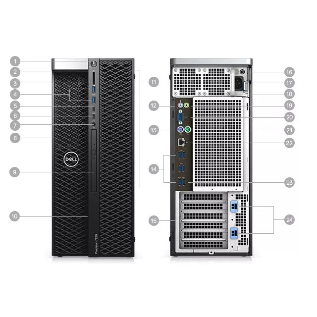 Dell Precision T5820 Workstation W-2123 16GB DDR4 Q2000 WiFi NO