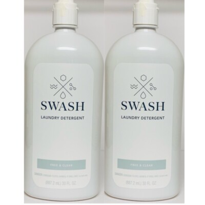 2x SWASH FREE & CLEAR White Laundry Detergent,, 83 Loads, 30 Oz Each