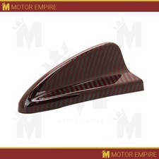 Universal Gloss Real Carbon Fiber Red Roof Shark Fin Dummy Car Auto Antenna Universal Gloss Real Carbon Fiber Red Roof Shark Fin Dummy Car Auto Antenna