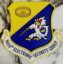 8" US Air Force 6950th Electronic Security Group Plaque Chicksands Elephant Cage