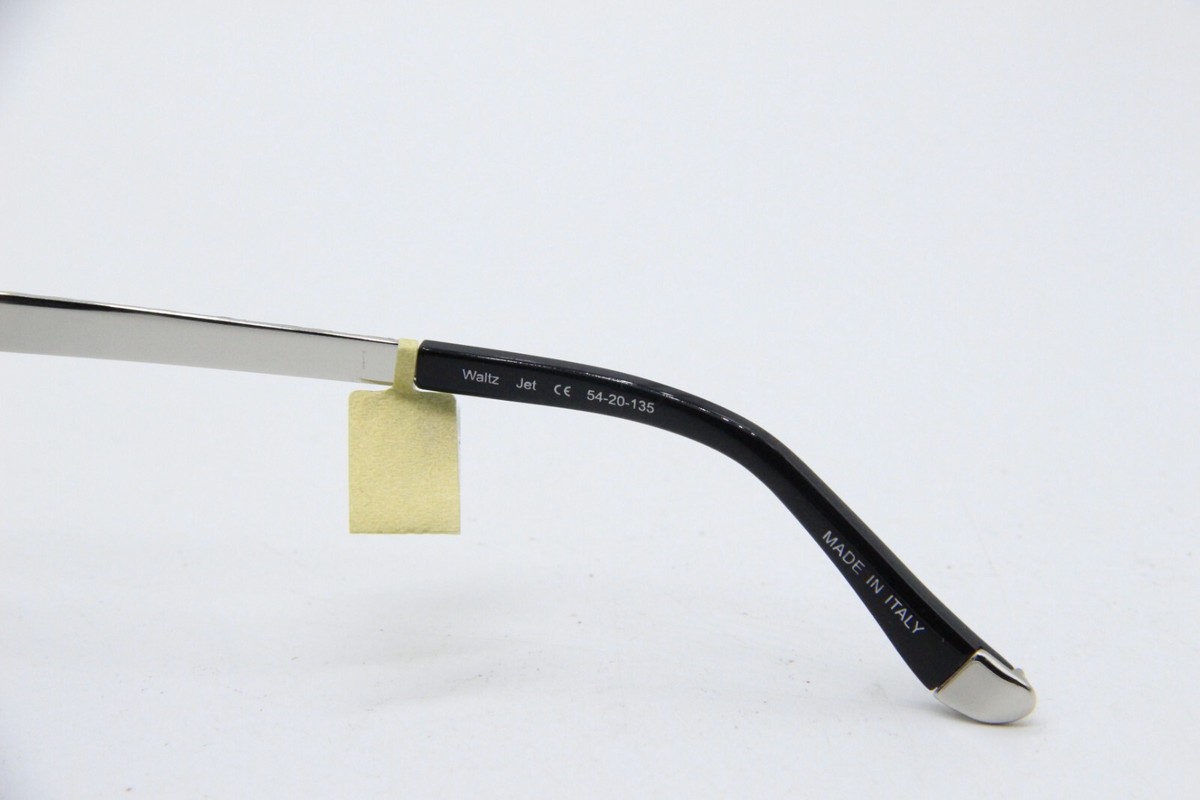 Judith Leiber Sunglasses Waltz Jet Black Silver Oversized Frames Black Lenses NEW JUDITH LEIBER WALTZ JET BLACK SILVER ROUND AUTHENTIC  main image 3