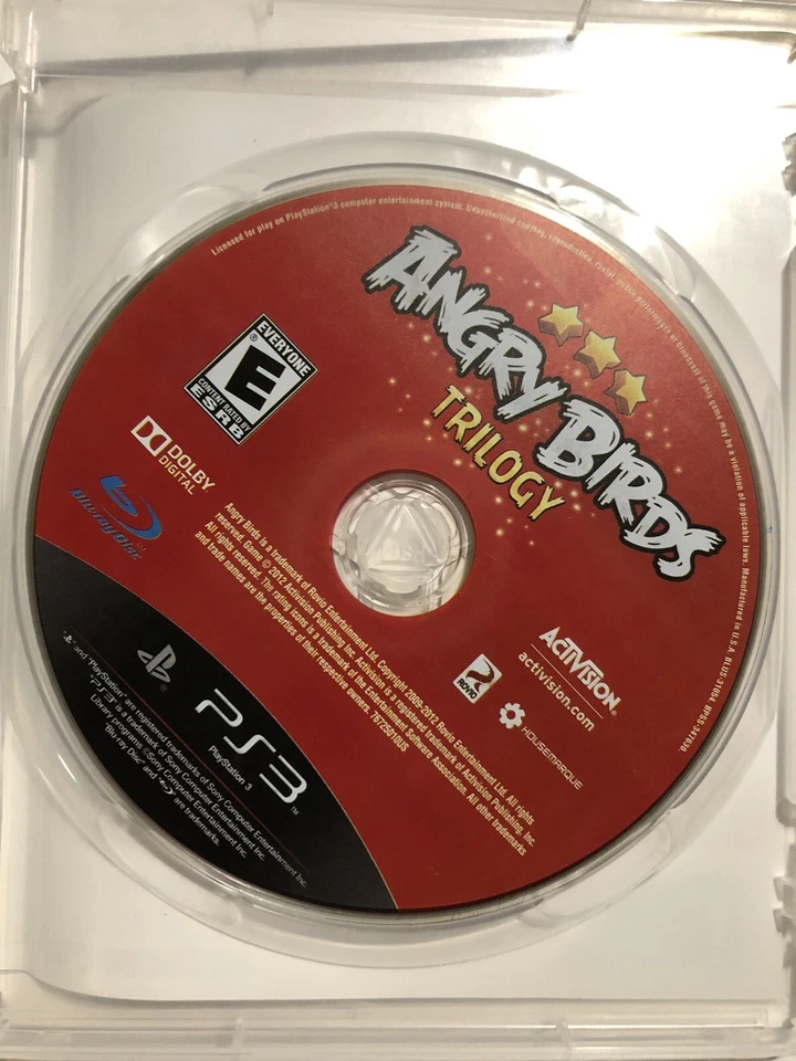 Angry Birds Trilogy (Sony PlayStation 3, 2012) Complete W/ Manual, CIB! - Image 3 of 4