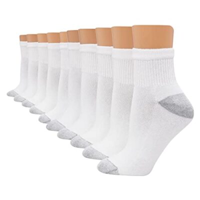 Hanes womens 10-pair Value Pack Ankle athletic socks White 5 9 US