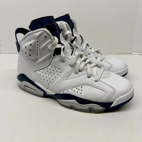 Nike Air Jordan 6 Retro Midnight Navy Size 8.5 White/Navy - Picture 2 of 17