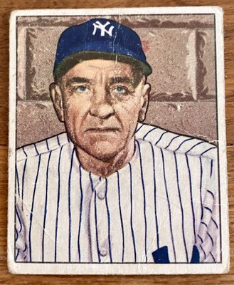 1950 Bowman #217 Casey Stengel New York Yankees HOF Vintage Card Centered
