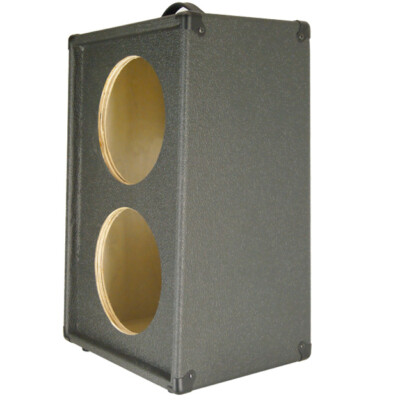 2X10 Vertical Slanted guitar Speaker Empty Cabinet Charcoal Black