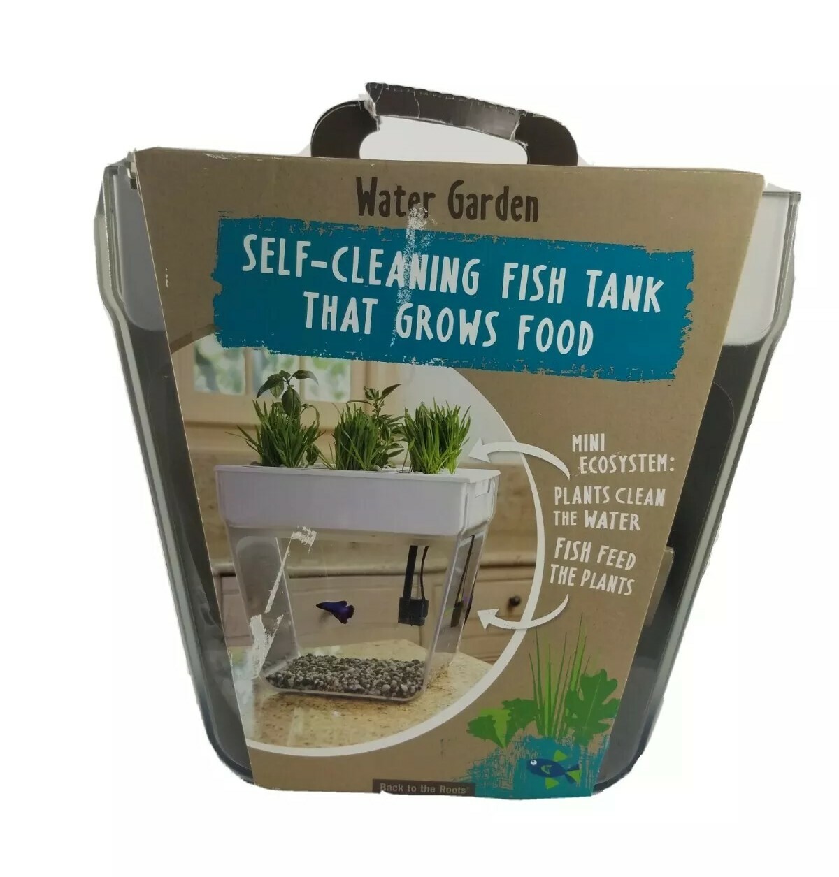 self cleaning fish tank that grows food