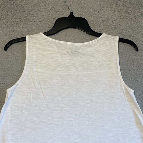 Chaps Lace Trim White Cotton/Modal Tank Top Size Small - Picture 14 of 14