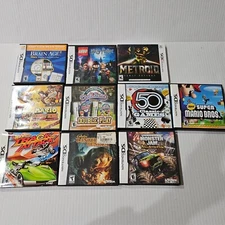 Lot of 10 Nintendo DS Empty Game Cases / Manuals - Mario Lego Metroid - NO GAMES
