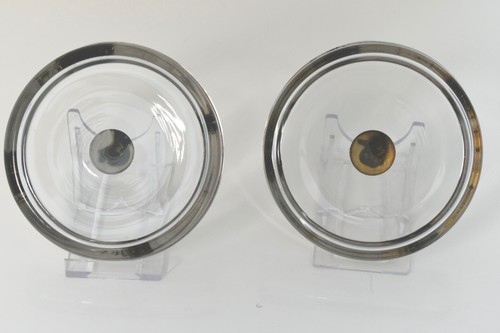 Coppia sottobicchieri di qualità argento sterling e cristallo/vetro champagne/vino 718g - Foto 5 di 24