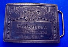 Budweiser Genuine Lager Beer Anheuser-Busch Koleaco Belt Buckle to restore