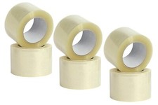 EXTRA WIDE HEAVY DUTY BROWN/CLEAR PARCEL PACKING TAPE 75MMx66M & 132M LARGE ROLL