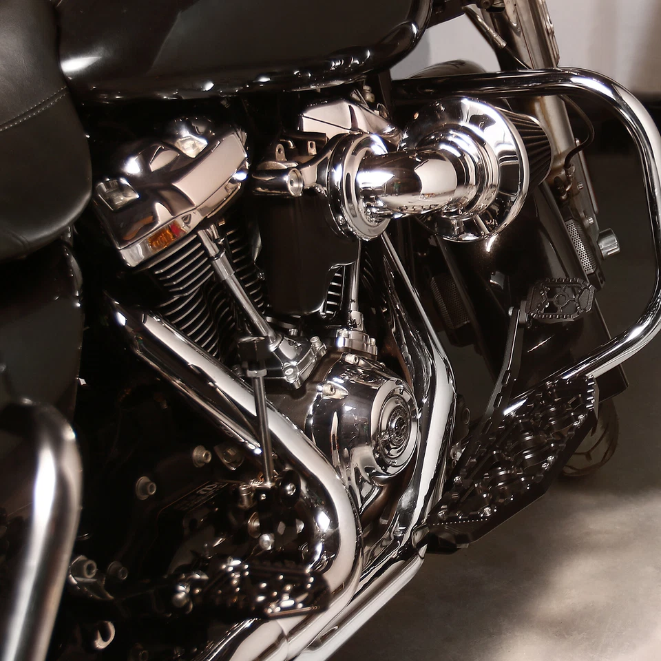 Tableros de piso MX estriberas para Harley Road King Touring Street Glide 2014 UP Foto 3 de 4