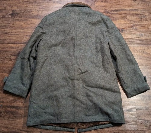 VTG Field and Stream Men's Mackinaw Sherpa Lined Wool Jacket Overcoat 40 - Picture 9 of 9