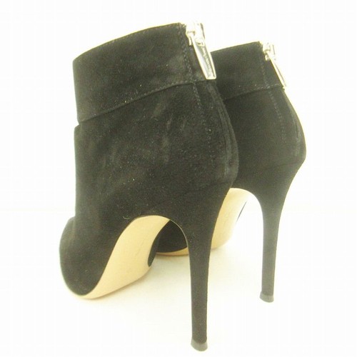 Gianvito Rossi Short Boots Black Suede Back Zip Women's Size EU 38 US 8 Used - Picture 2 of 7