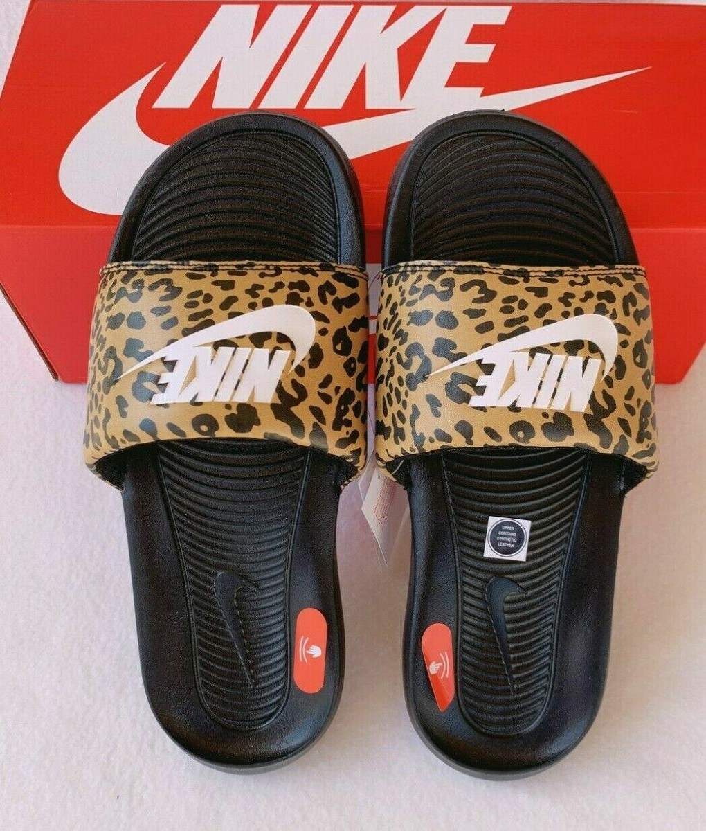 NEW NIKE Victori One Sport Women's Slide Leopard Print