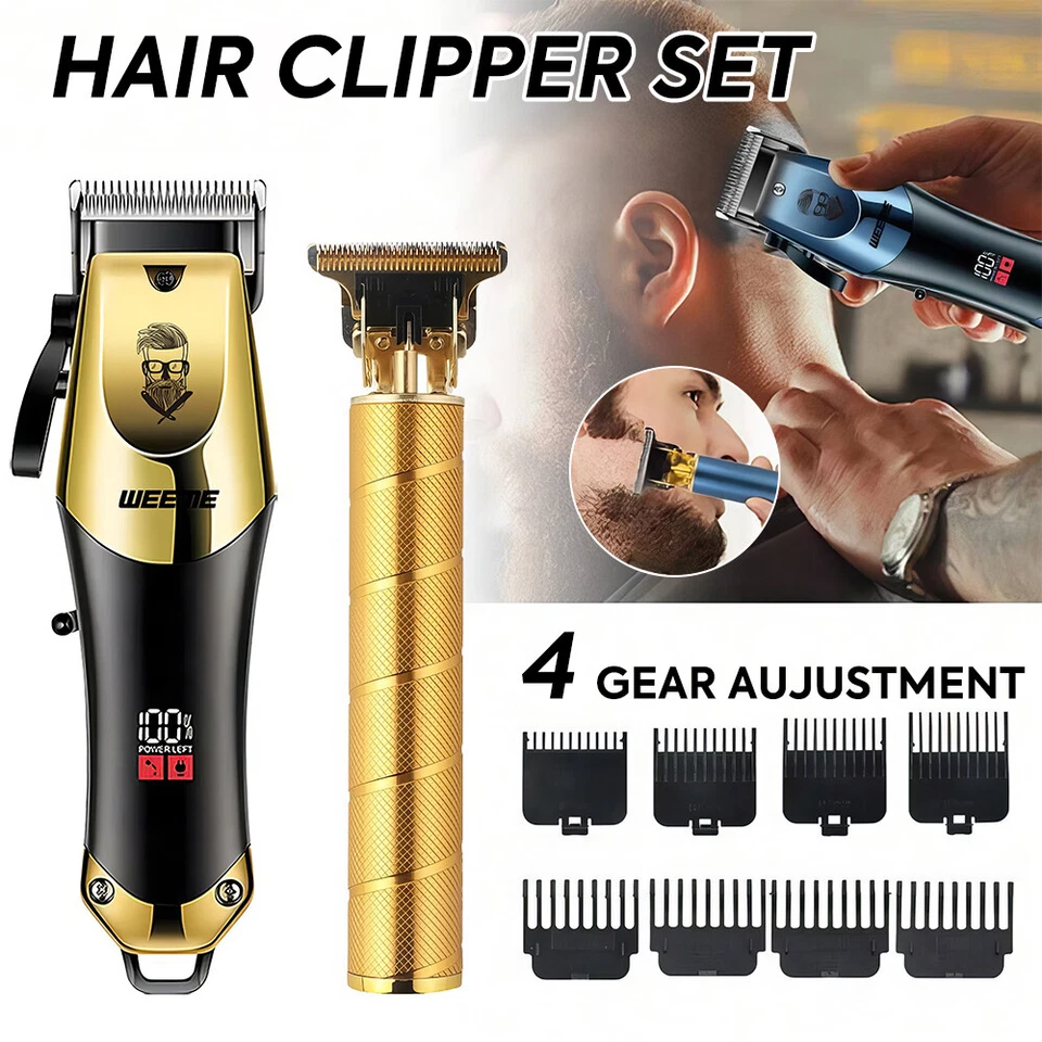 Professional Hair Clipper for Men, 2-piece Set, Hair Clipper Shaver Set and Kit - Image 2 of 4