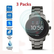 3Pack Tempered Glass Screen Protector For Fossil Q Explorist HR Gen 4 Smartwatch