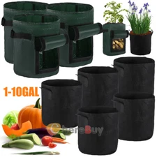 1-5 Pack Plant Grow Bags Pot Nursery Soil Bag with Handles Thickened Fabric