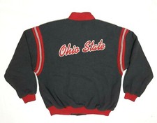 VINTAGE NIKE OHIO STATE BUCKEYES FLEECE BOMBER JACKET SIZE XL