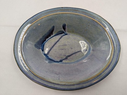 Tested by Fire Pottery, Inc. Oval Plate Serving Bowl Glazed Stoneware Signed - 第 1/5 張圖片