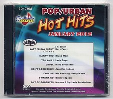 CHARTBUSTER KARAOKE CB-30179M POP/URBAN HOT HITS JANUARY 2012 CD G, OOP