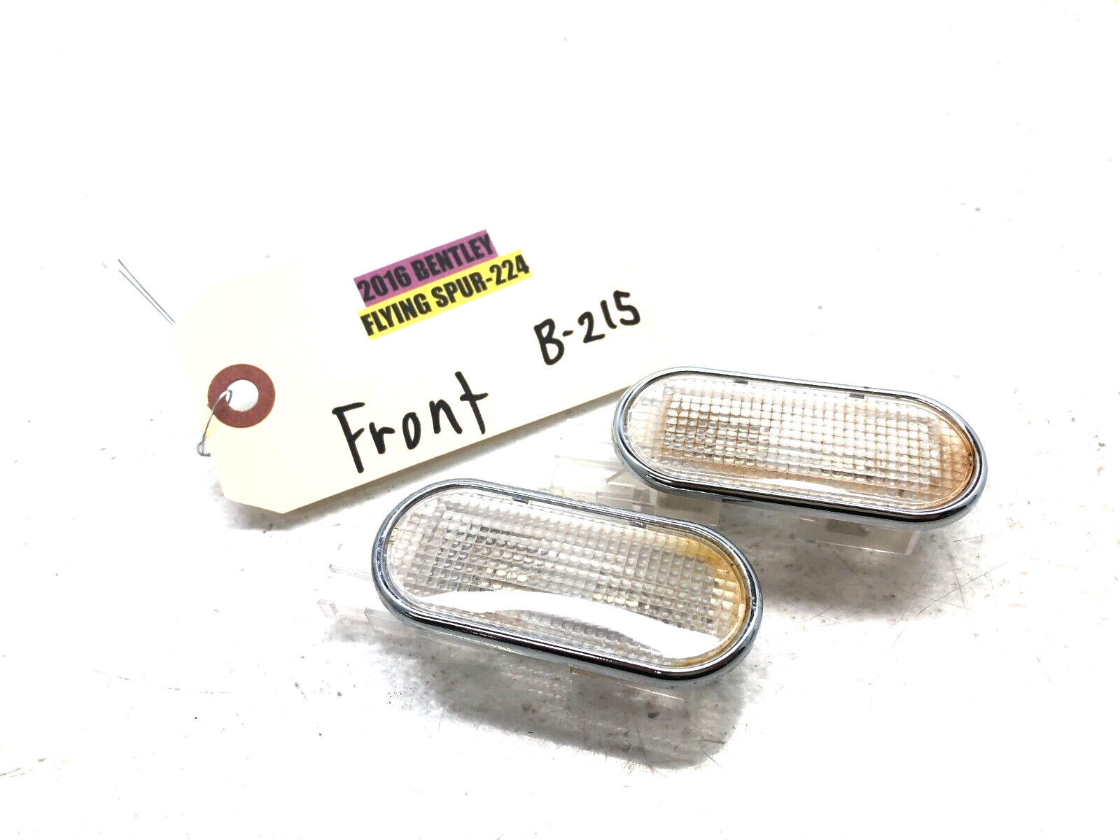2014-2018 BENTLEY FLYING SPUR FRONT OVERHEAD VISOR VANITY LAMP LIGHT X2 OE