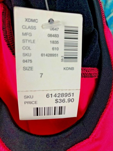 Justice Girl's "GO FOR IT" Long Sleeve Black Pink Shirt Size 7 - Picture 6 of 6