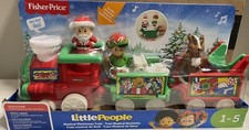 NEW Fisher-Price Little People Musical Christmas Train Santa, Elf  Reindeer