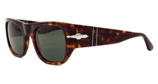 Persol PO3308S 24/31 51 Havana/Green Square Unisex Sunglasses