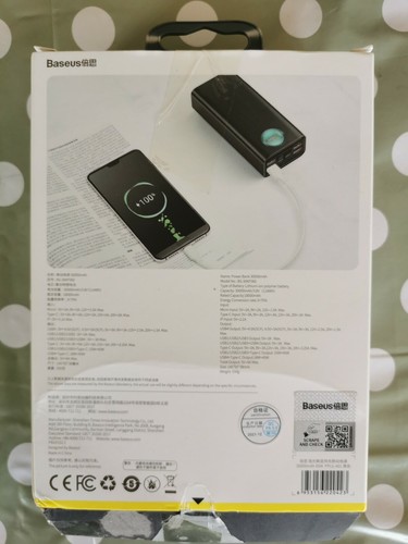 BASEUS Power Bank 30000Mah PD 65W Notebook Laptop Battery PD Charger 100W CABLE - Picture 5 of 6