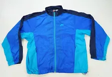 Rare Vintage NIKE Spell Out Swoosh Color Block Full Zip Track Jacket 80s 90s XL