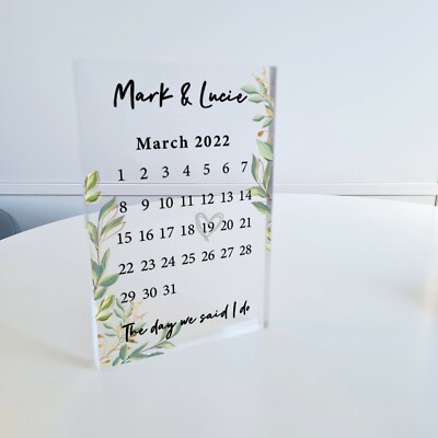 Personalisierter Dekoklock Hochzeitsdatum | Geschenke für Ehepaar