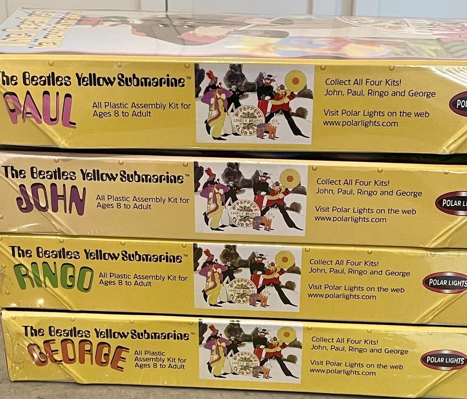 Beatles Yellow Submarine 1999 Polar Lights Model Kits MIB All 4