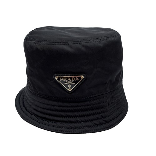 Authentic PRADA Bucket Hat Black Nylon #36631667 - 第 8/9 張圖片