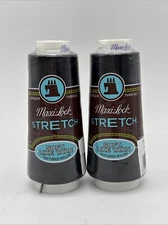 Maxi-Lock Stretch Serger Cone Thread 2,000yd Black 036771745598 2 PACK